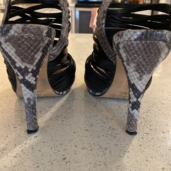 Vince Camuto strappy snakeskin heels - Picture 8 of 16